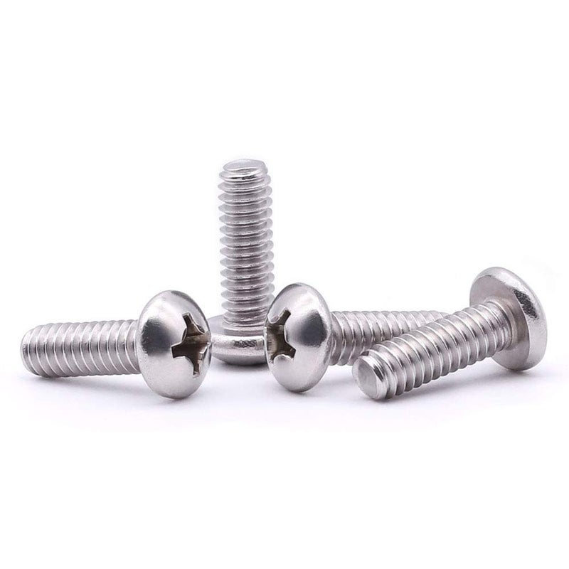 EASTLO #4-40 x 1/4" Pan Head Machine Screw, Phillips Drive, 304 Stainless Steel 18-8, Bright Finish, Fully Machine Thread, 100 Pcs - Image 1